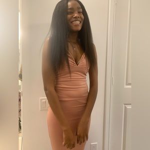 Midi blush dress size small v neck dress no tags . Mendocino purchase